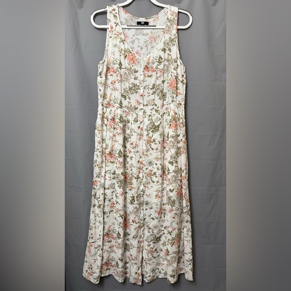 Frye Ladies Button Front Midi Dress Size L - Picture 1 of 11